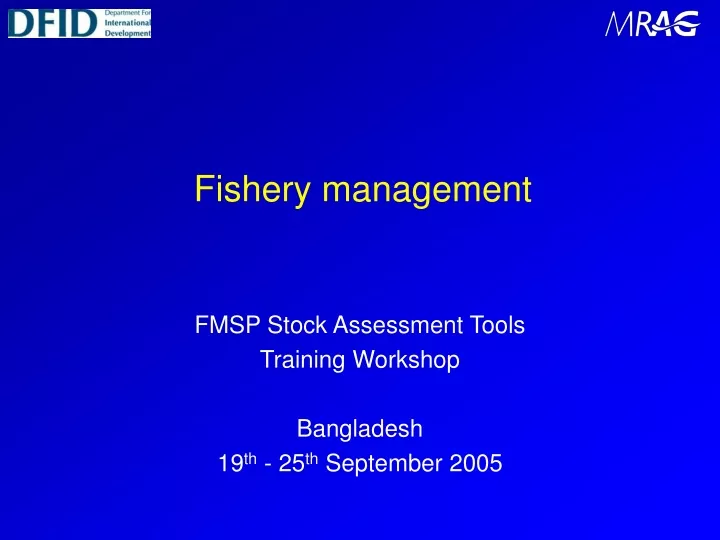 fishery management