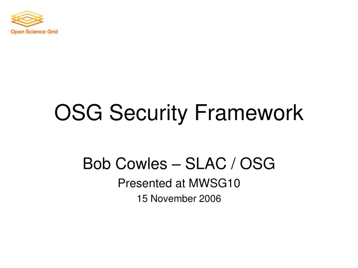 osg security framework