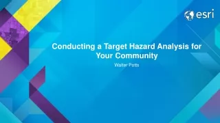 Conducting a Target Hazard Analysis for Your Community