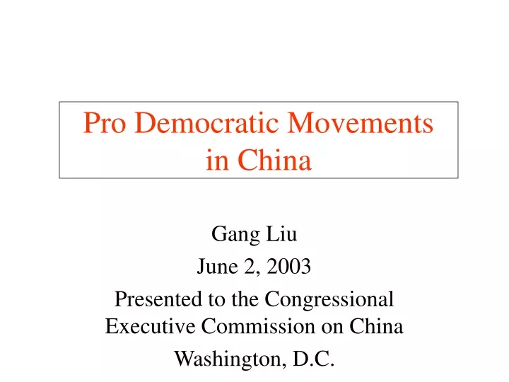 pro democratic movements in china