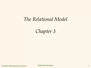 The Relational Model Chapter 3