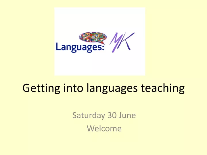 getting into languages teaching
