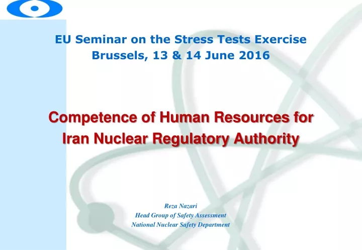 eu seminar on the stress tests exercise brussels