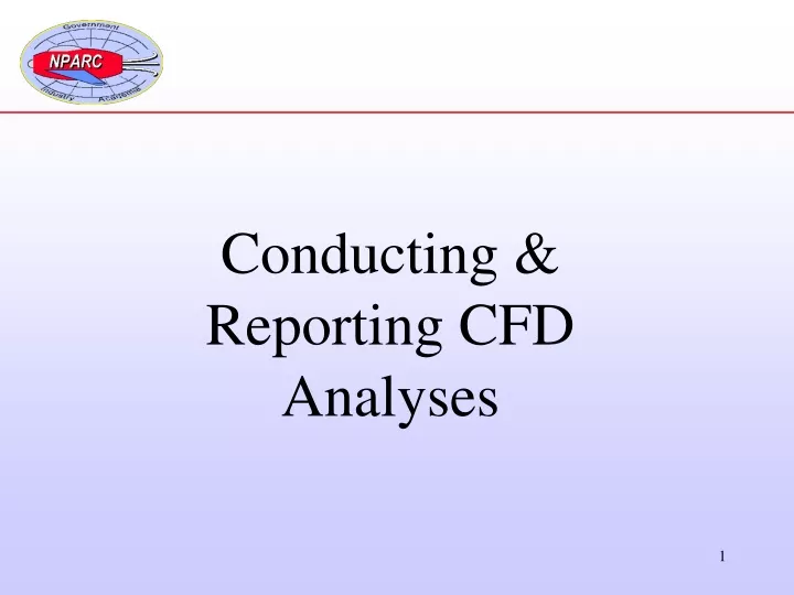 conducting reporting cfd analyses