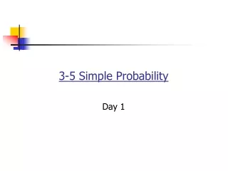 3-5 Simple Probability Day 1