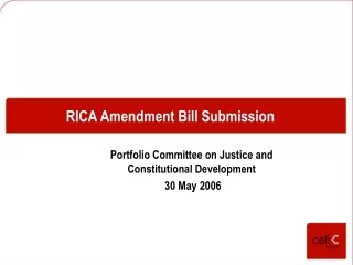 RICA Amendment Bill Submission