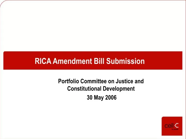 rica amendment bill submission