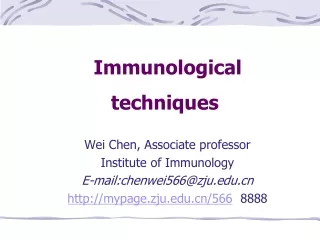 Immunological techniques