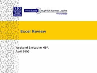 Excel Review