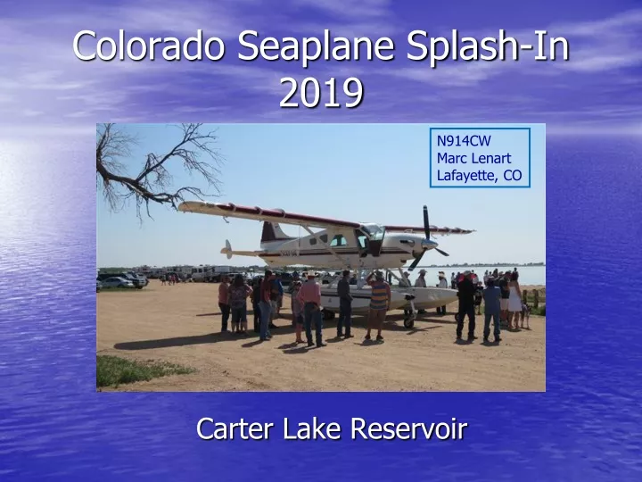 colorado seaplane splash in 2019
