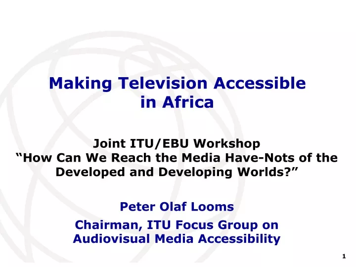 making television accessible in africa