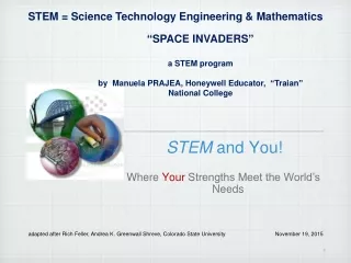 STEM  and You!