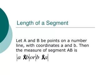 Length of a Segment