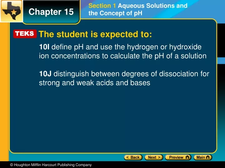 section 1 aqueous solutions and the concept of ph
