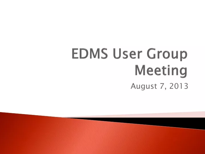 edms user group meeting