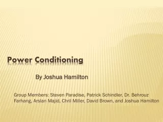 Power Conditioning