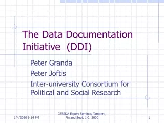 The Data Documentation Initiative  (DDI)