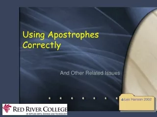 Using Apostrophes Correctly