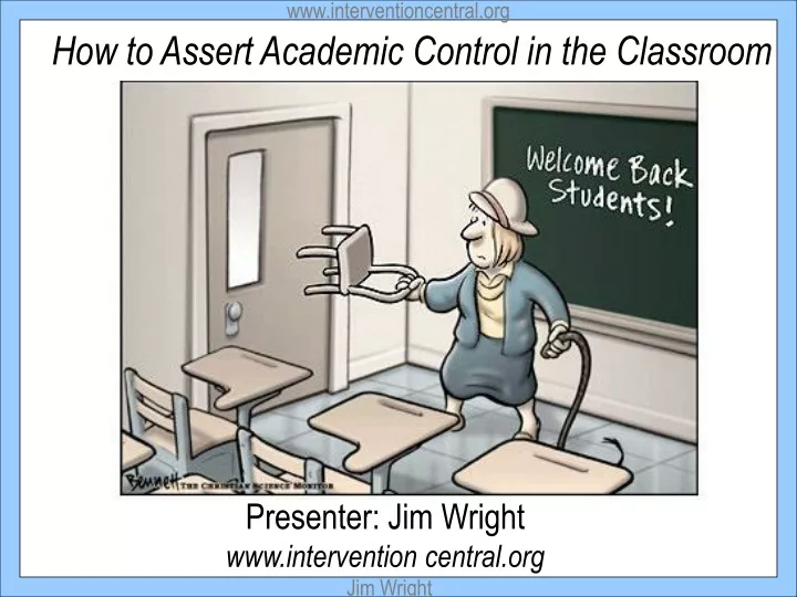 how to assert academic control in the classroom