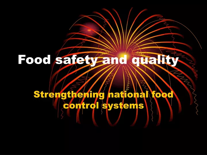 food safety and quality