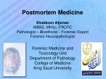 Postmortem Medicine Khaldoon  Aljerian MBBS,  MHSc , FRCPC - slide 1