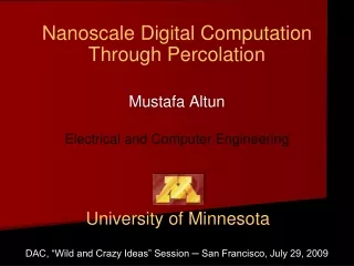 Nanoscale Digital Computation Through Percolation