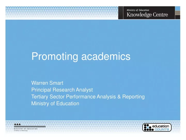 promoting academics