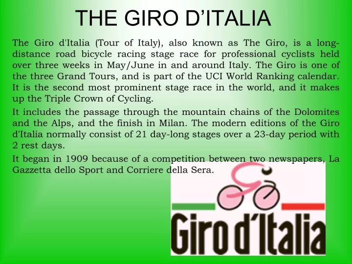 the giro d italia