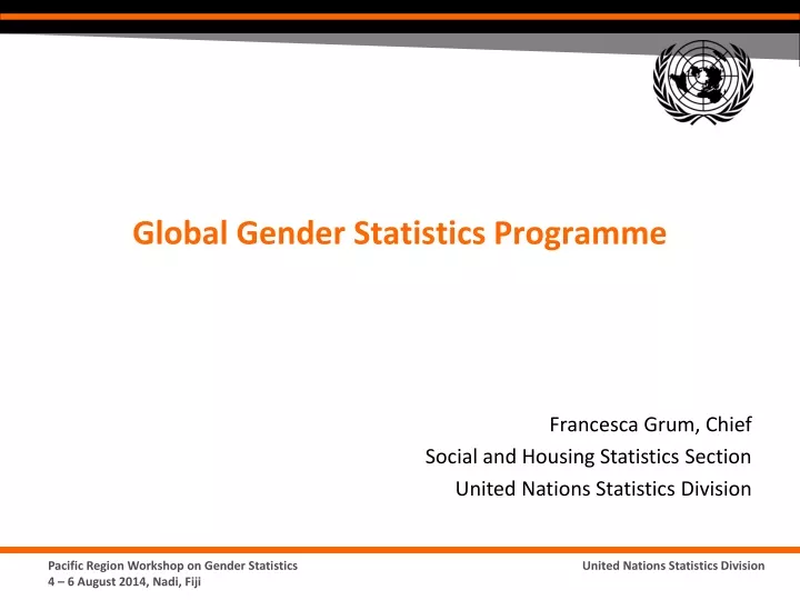 global gender statistics programme