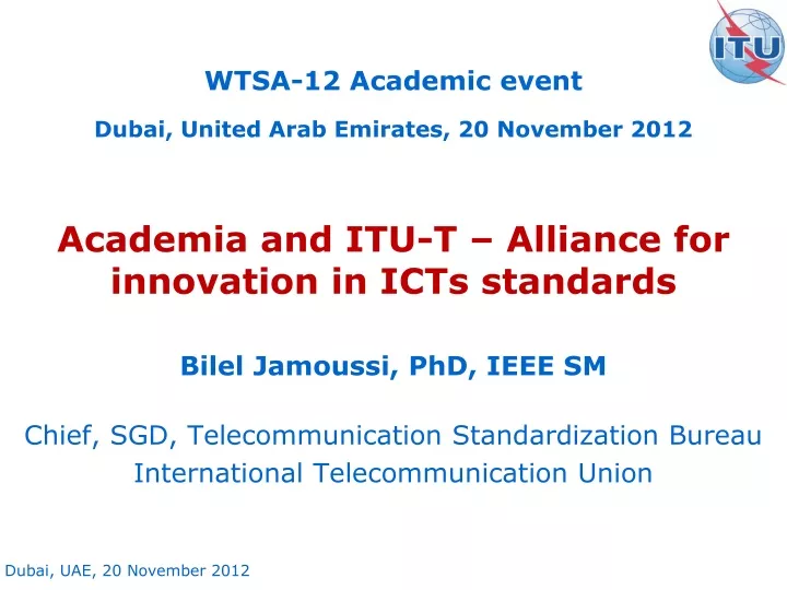 academia and itu t alliance for innovation in icts standards