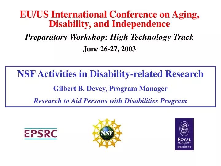 eu us international conference on aging