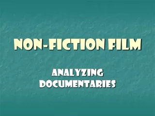 Non-fiction Film