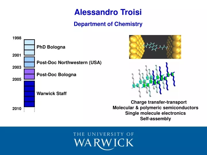 alessandro troisi department of chemistry