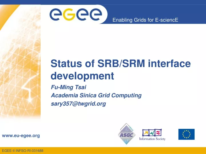 status of srb srm interface development