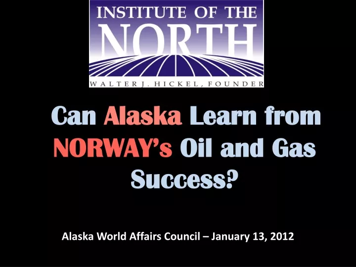 can alaska learn from norway