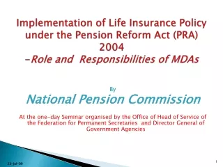 By  National Pension Commission