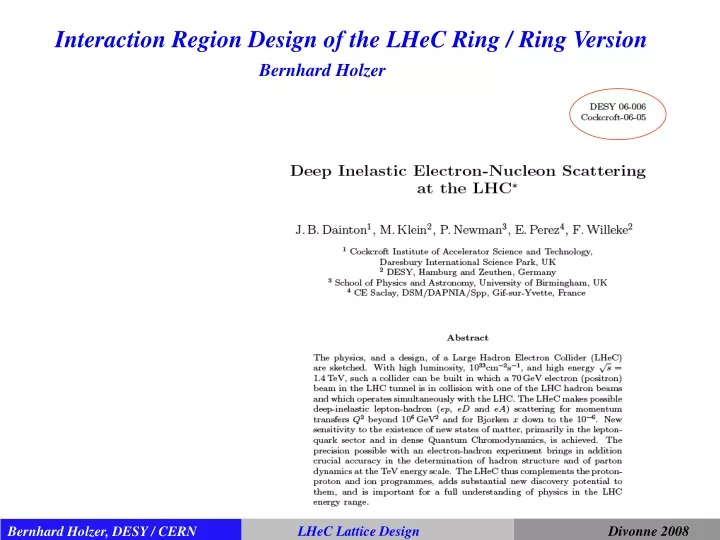 interaction region design of the lhec ring ring