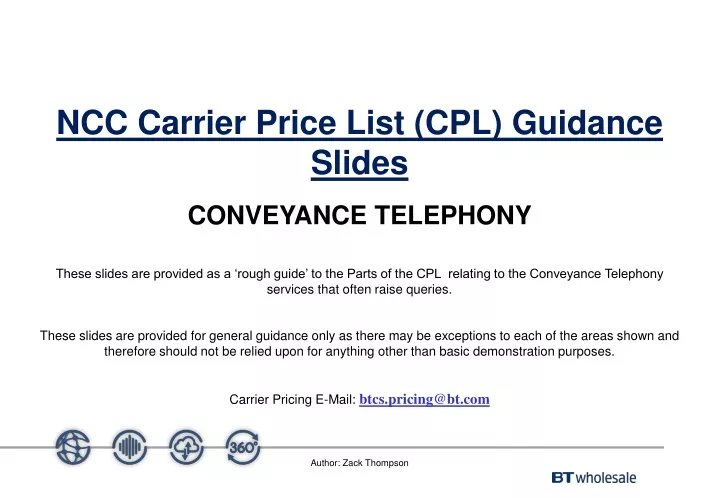 ncc carrier price list cpl guidance slides