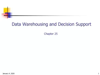 Data Warehousing and Decision Support Chapter 25