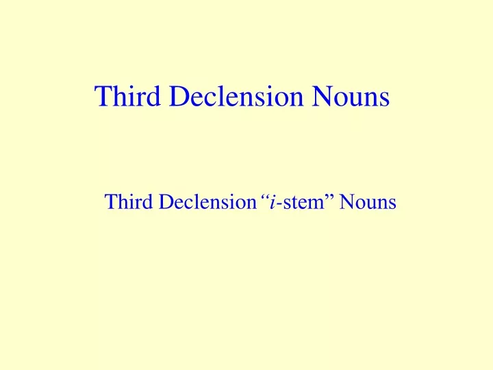 third declension nouns