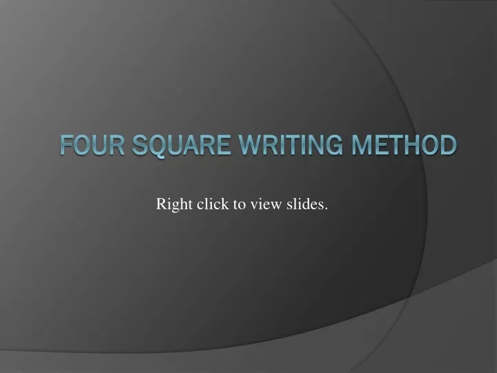 four square writing method