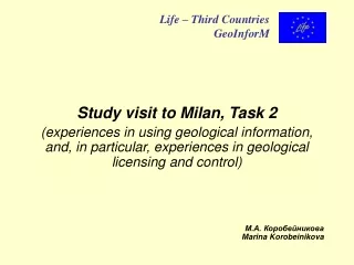 Study visit to Milan, Task 2