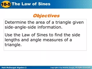 Determine the area of a triangle given side-angle-side information.