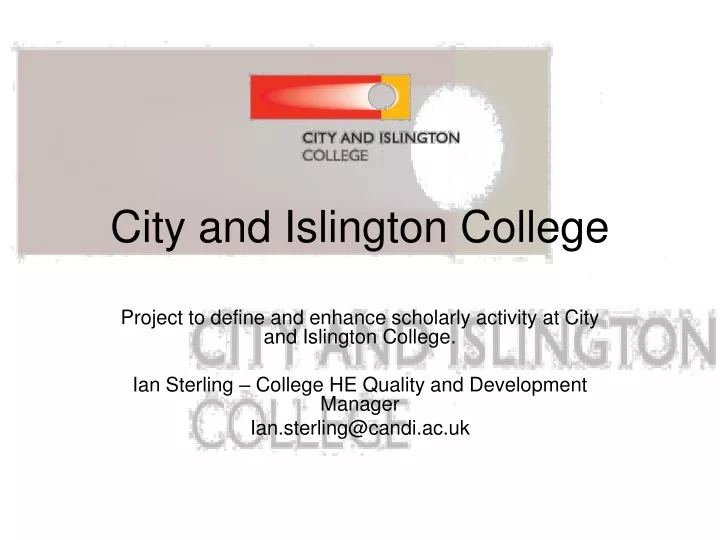 city and islington college
