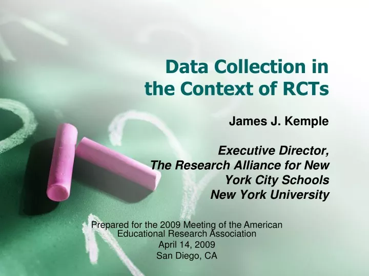 data collection in the context of rcts