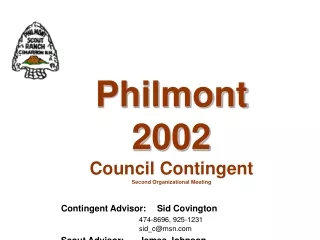 Philmont 2002 Council Contingent Second Organizational Meeting