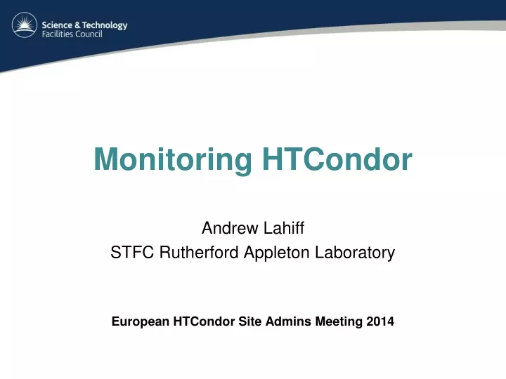 monitoring htcondor