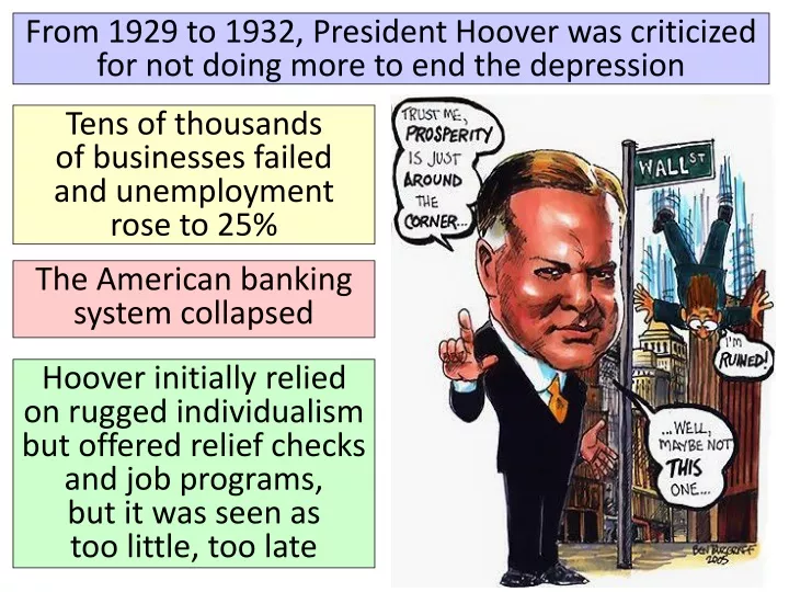 from 1929 to 1932 president hoover was criticized
