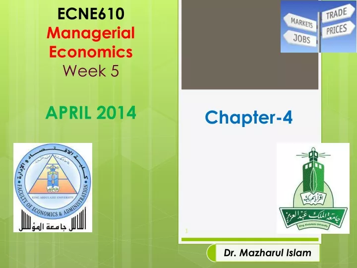 ecne610 managerial economics week 5 april 2014