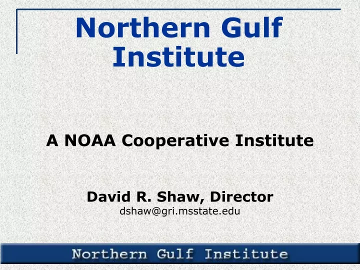 northern gulf institute